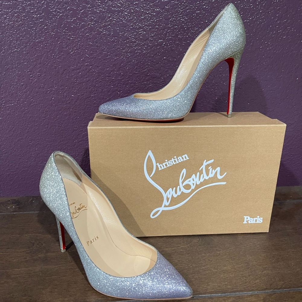 Authentic-Christian Louboutin Pigalle Follies Glitter (100)